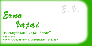 erno vajai business card